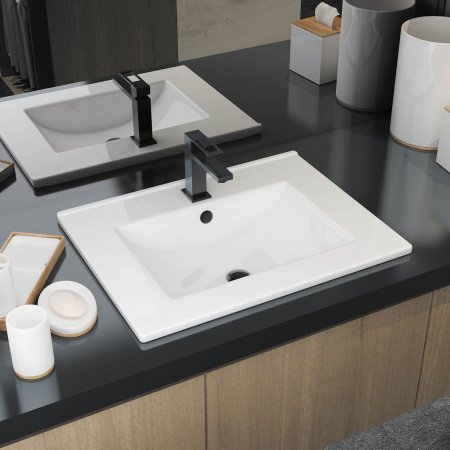 Раковина подвесная 60см Sanita Luxe Quadro QDR60SLWB01 белый